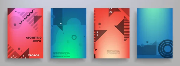 Návrh Šablony Obálky Výroční Zpráva Leták Plochý Design Barevné Abstraktní — Stockový vektor