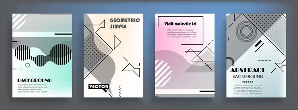 Kleurrijke Driehoek Geometrische Folder Folder Jaarverslag Template Ontwerp Boek Cover — Stockvector
