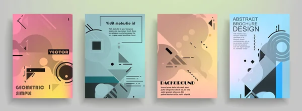 Buntes Geometrisches Dreieck Broschüre Flyer Jahresbericht Vorlage Design Buchumschlag Layout — Stockvektor