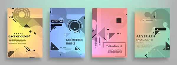 Kleurrijke Driehoek Geometrische Folder Folder Jaarverslag Template Ontwerp Boek Cover — Stockvector