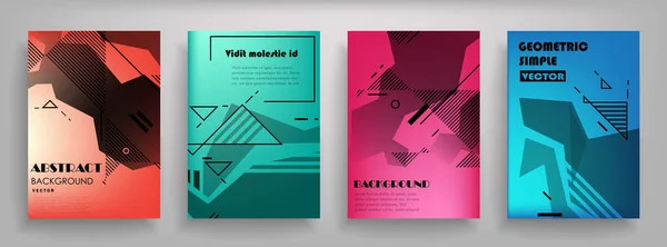 Volantino Geometrico Triangolo Colorato Brochure Flyer Design Del Modello Relazione — Vettoriale Stock