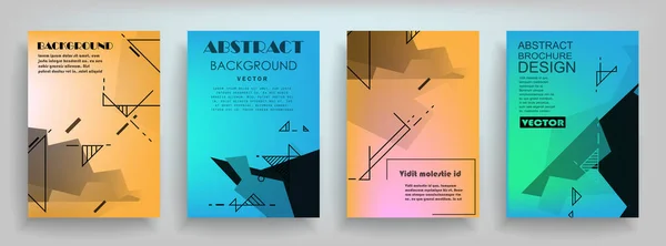 Barevný Trojúhelník Geometrické Leták Brožura Leták Výroční Zpráva Šablony Design — Stockový vektor