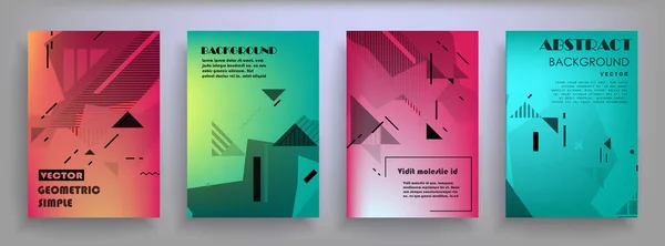 Folheto Geométrico Triangular Colorido Folheto Folheto Projeto Modelo Relatório Anual —  Vetores de Stock