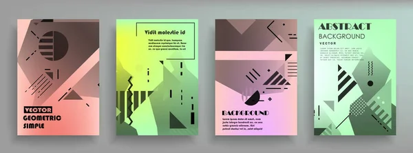 Kleurrijke Driehoek Geometrische Folder Folder Jaarverslag Template Ontwerp Boek Cover — Stockvector