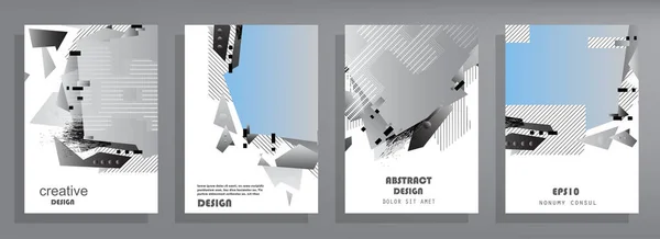 Modello Vettoriale Astratto Aziendale Brochure Design Cover Layout Moderno Relazione — Vettoriale Stock