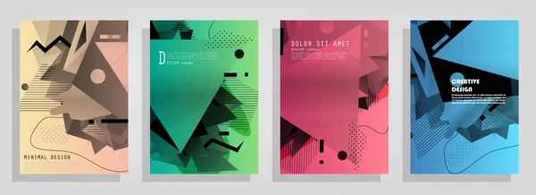 Brochure Creatief Design Multifunctioneel Sjabloon Met Omslag Achterkant Binnenpagina Trendy — Stockvector