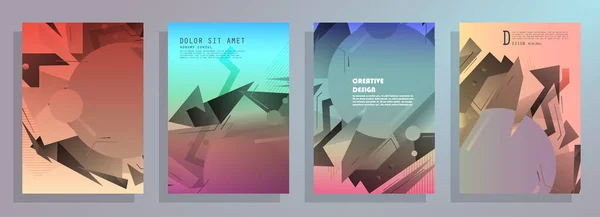 Brochure Creatief Design Multifunctioneel Sjabloon Met Omslag Achterkant Binnenpagina Trendy — Stockvector