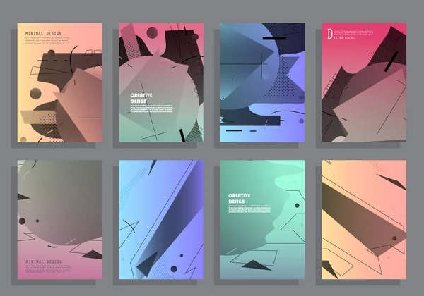 Brochure Design Créatif Modèle Polyvalent Avec Couverture Dos Pages Intérieures — Image vectorielle
