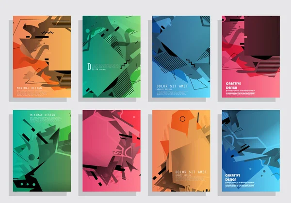 Brochures Modèles Dépliants Présentations Commerciales — Image vectorielle