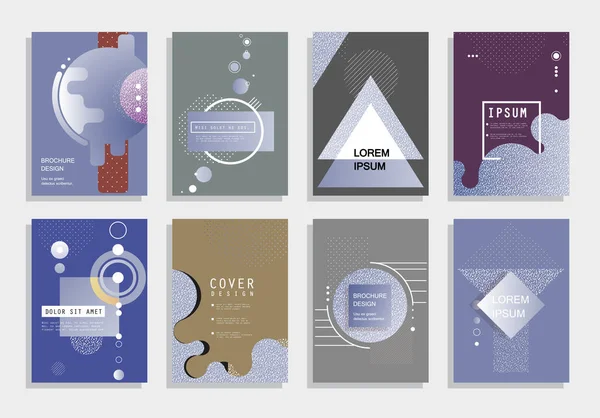  Sanatsal kapak tasarımını ayarla. Yaratıcı arkaplan renkleri. Moda fütürist tasarımı