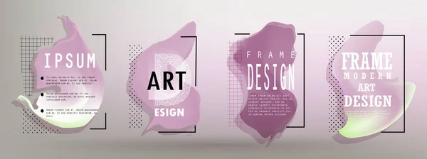 Set Cubiertas Artísticas Diseño Fondos Colores Creativos Diseño Futurista Moda — Vector de stock