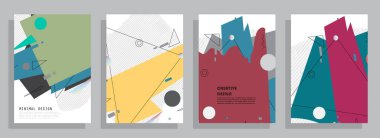 Sanat tasarımı kapsar. Yaratıcı arkaplan renkleri. Moda fütürist tasarımı