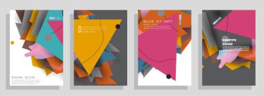 Sanat tasarımı kapsar. Yaratıcı arkaplan renkleri. Moda fütürist tasarımı