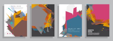 Sanat tasarımı kapsar. Yaratıcı arkaplan renkleri. Moda fütürist tasarımı