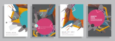 Sanat tasarımı kapsar. Yaratıcı arkaplan renkleri. Moda fütürist tasarımı