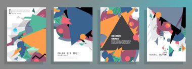 Sanat tasarımı kapsar. Yaratıcı arkaplan renkleri. Moda fütürist tasarımı