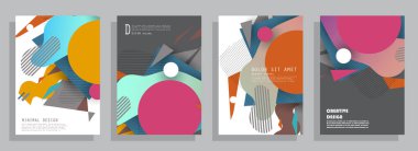 Sanat tasarımı kapsar. Yaratıcı arkaplan renkleri. Moda fütürist tasarımı