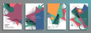 Sanat tasarımı kapsar. Yaratıcı arkaplan renkleri. Moda fütürist tasarımı