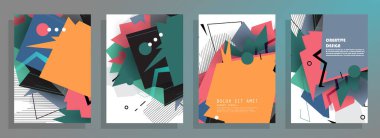 Sanat tasarımı kapsar. Yaratıcı arkaplan renkleri. Moda fütürist tasarımı