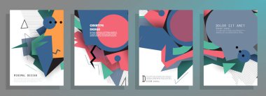 Sanat tasarımı kapsar. Yaratıcı arkaplan renkleri. Moda fütürist tasarımı