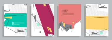 Sanat tasarımı kapsar. Yaratıcı arkaplan renkleri. Moda fütürist tasarımı