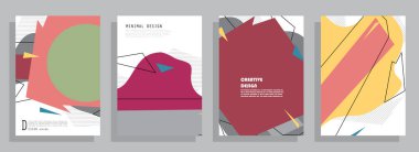 Sanat tasarımı kapsar. Yaratıcı arkaplan renkleri. Moda fütürist tasarımı