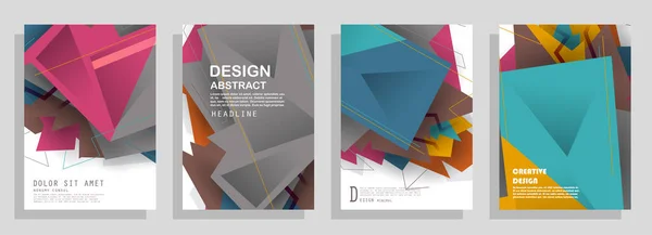 Design Uměleckých Obalů Kreativní Barvy Pozadí Módní Futuristický Design — Stockový vektor