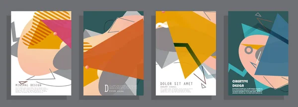 Cubre Diseño Artístico Fondos Colores Creativos Diseño Futurista Moda — Vector de stock