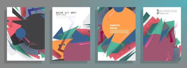 Cubre Diseño Artístico Fondos Colores Creativos Diseño Futurista Moda — Vector de stock