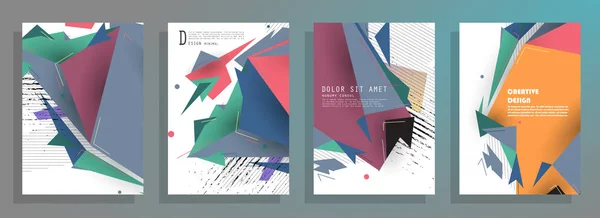 Cubre Diseño Artístico Fondos Colores Creativos Diseño Futurista Moda — Vector de stock