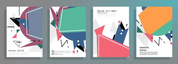 Cubre Diseño Artístico Fondos Colores Creativos Diseño Futurista Moda — Vector de stock