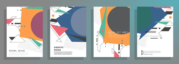 Künstlerisches Cover Design Kreative Farben Hintergründe Trendiges Futuristisches Design — Stockvektor