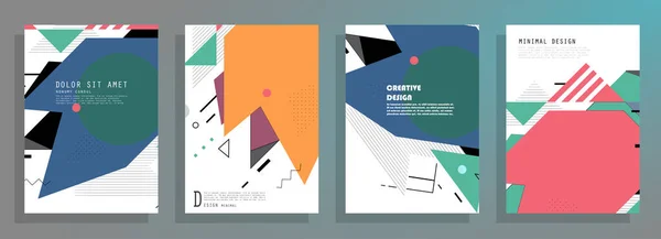 Cubre Diseño Artístico Fondos Colores Creativos Diseño Futurista Moda — Vector de stock