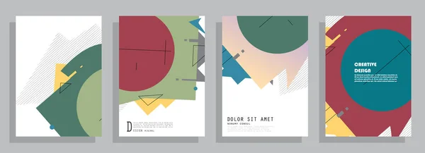 Projekt Okładek Artystycznych Kreatywne Tło Kolorów Modny Futurystyczny Design — Wektor stockowy