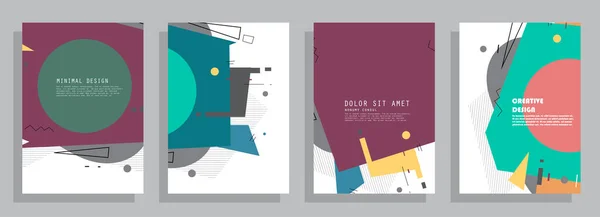 Disegno Artistico Delle Copertine Colori Creativi Sfondi Design Futuristico Alla — Vettoriale Stock