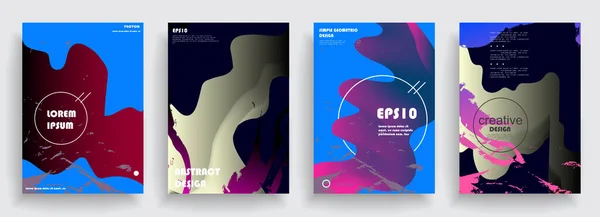 Künstlerisches Cover Design Kreative Farben Hintergründe Trendiges Futuristisches Design — Stockvektor