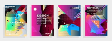 Sanat tasarımı kapsar. Yaratıcı arkaplan renkleri. Moda fütürist tasarımı