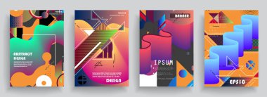 Sanat tasarımı kapsar. Yaratıcı arkaplan renkleri. Moda fütürist tasarımı