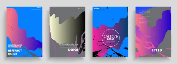 Design Couvertures Artistiques Couleurs Créatives Milieux Design Futuriste Tendance — Image vectorielle