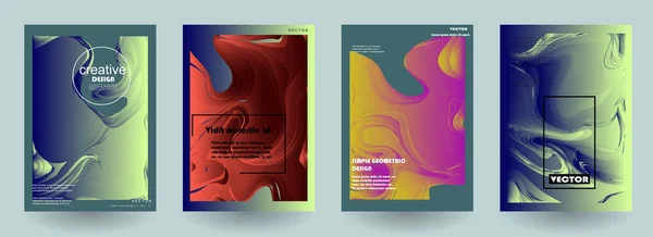 Artistieke Covers Ontwerp Creatieve Kleuren Achtergronden Trendy Futuristische Vormgeving — Stockvector