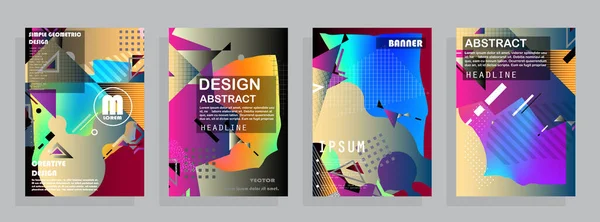 Künstlerisches Cover Design Kreative Farben Hintergründe Trendiges Futuristisches Design — Stockvektor