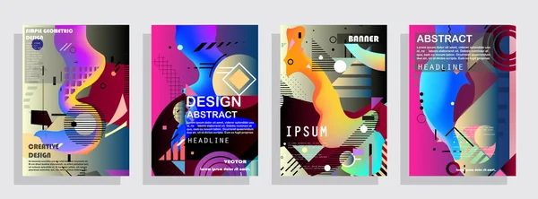 Künstlerisches Cover Design Kreative Farben Hintergründe Trendiges Futuristisches Design — Stockvektor