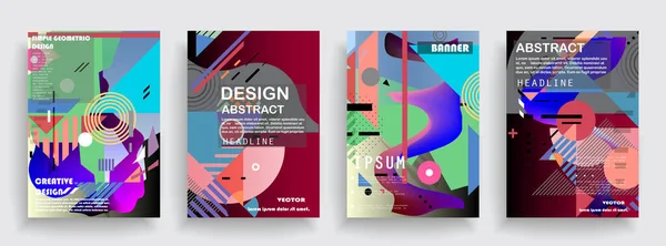 Künstlerisches Cover Design Kreative Farben Hintergründe Trendiges Futuristisches Design — Stockvektor