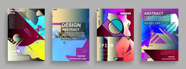 Cubre Diseño Artístico Fondos Colores Creativos Diseño Futurista Moda — Archivo Imágenes Vectoriales