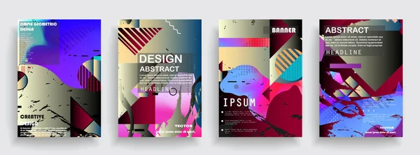 Künstlerisches Cover Design Kreative Farben Hintergründe Trendiges Futuristisches Design — Stockvektor