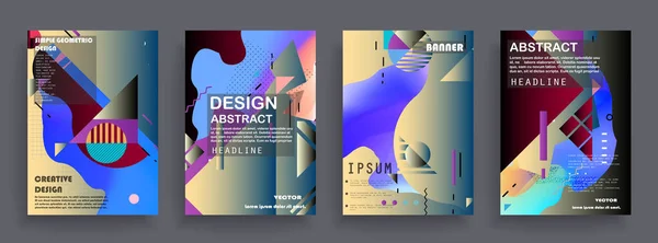 Cubre Diseño Artístico Fondos Colores Creativos Diseño Futurista Moda — Archivo Imágenes Vectoriales