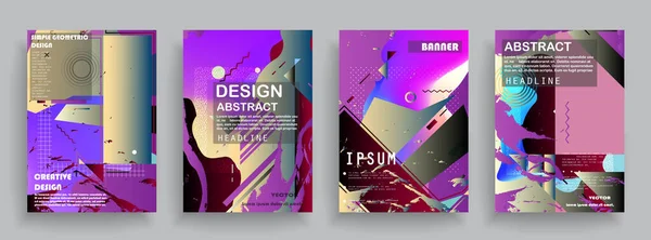 艺术风格的封面设计 创意色彩背景 时尚的未来派设计 — 图库矢量图片