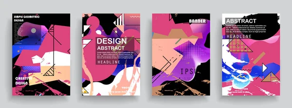 Künstlerisches Cover Design Kreative Farben Hintergründe Trendiges Futuristisches Design — Stockvektor