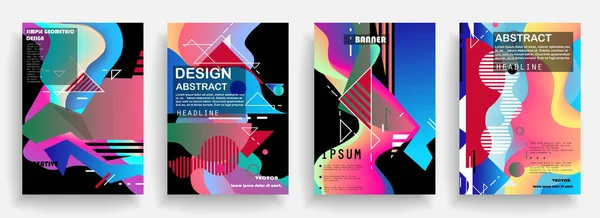 Cubre Diseño Artístico Fondos Colores Creativos Diseño Futurista Moda — Archivo Imágenes Vectoriales