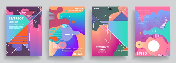 Künstlerisches Cover Design Kreative Farben Hintergründe Trendiges Futuristisches Design — Stockvektor